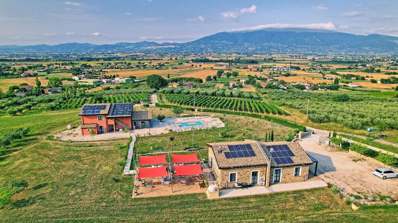 Vista aerea dell'agriturismo